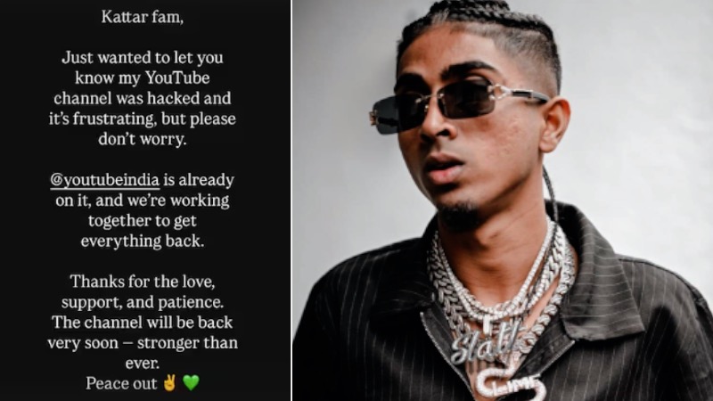 हैक हुआ MC Stan का YouTube चैनल, 9.7 मिलियन फॉलोअर्स को लगा झटका