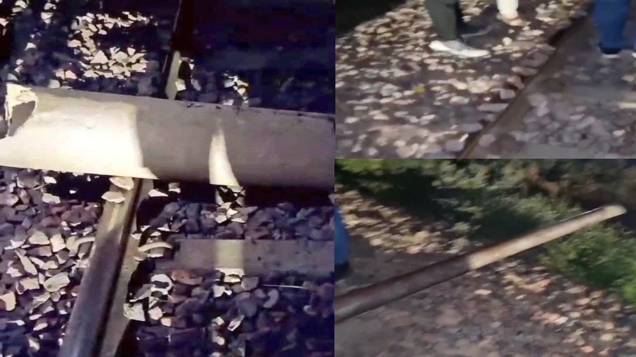 ट्रैक पर रखा 12 फीट लंबा पाइप, बिछाए पत्थर…रात के अंधेरे में हुई ट्रेन पलटाने की साजिश, लोको पायलट की सूझबूझ से टला हादसा, देखें वीडियो