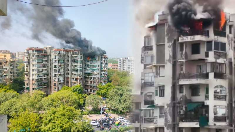 दिल्ली के द्वारका में फ्लैट में लगी भीषण आग, पिता ने बच्चों संग 7वीं मंजिल से लगा दी छलांग, तीनों की मौत
