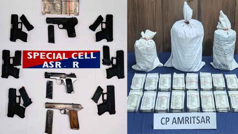 पंजाब: पुलिस ने हथियार तस्करी मॉड्यूल का किया भंडाफोड़, 9 पिस्तौल और 50 हजार ड्रग मनी के साथ 4 गिरफ्तार