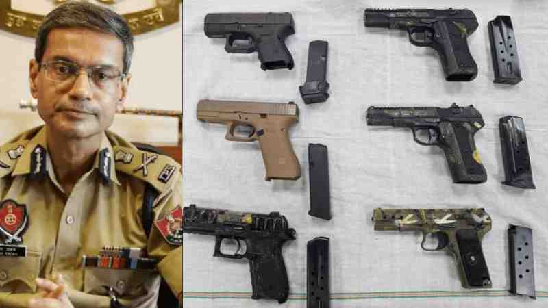 पंजाब में हथियार तस्करी नेटवर्क का भंडाफोड़, 3 लोग गिरफ्तार, 6 विदेशी हथियार बरामद