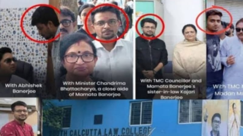 अभिषेक बनर्जी सहित कई TMC नेताओं संग दिखा कोलकाता गैंगरेप का आरोपी मनोजीत मिश्रा, तस्वीर सामने आते ही ममता सरकार पर जमकर बरसी भाजपा