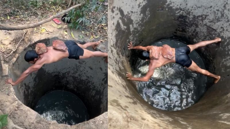 नहीं देखा होगा ऐसा स्पाइडरमैन! बिना सहारे कुएं में चढ़ता-उतरता दिखा शख्स, VIDEO वायरल