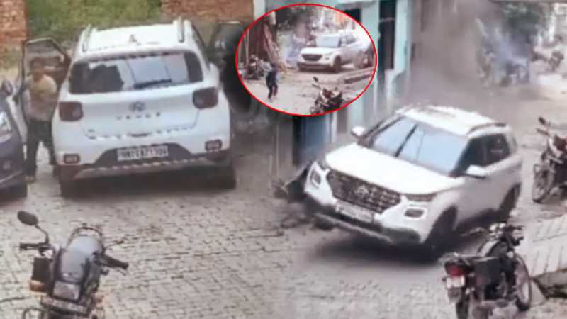 नाबालिग लड़कों ने घर से चुराई कार की चाबी, तेज रफ्तार में ले निकले Hyundai Venue... फिर जो सामने आया दौड़ता नजर आया