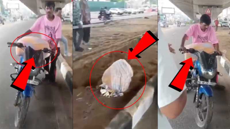 बोरे में महिला की लाश लिए बाइक पर घूम रहा था शख्स, लोगों को हुआ शक... पूछने पर बीच सड़क फेंककर भागा