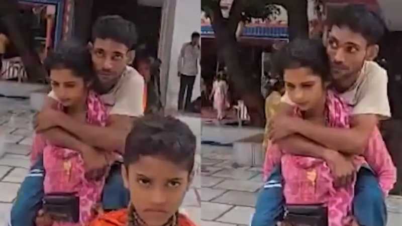 दिव्यांग पति को कंधों पर बैठाकर भगवान शिव के दर्शन के लिए हरिद्वार पहुंची पत्नी, भावुक कर देने वाला वीडियो हुआ वायरल