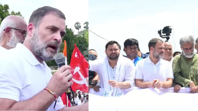 पटना पहुंचे राहुल गांधी ने EC पर फिर साधा निशाना, कहा- बिहार चुनाव चोरी करने की कोशिश