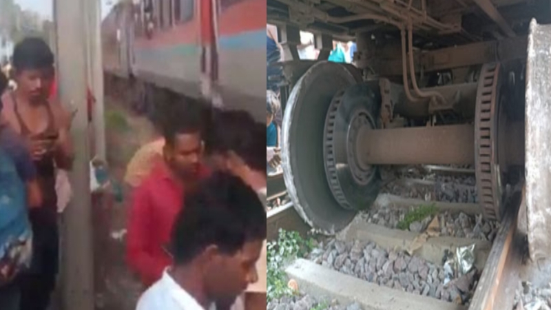 कानपुर में 15269 साबरमती जनसाधारण एक्सप्रेस की 2 बोगी पटरी से उतरी, स्पीड कम होने से टला हादसा, जांच में जुटे रेलवे के अधिकारी