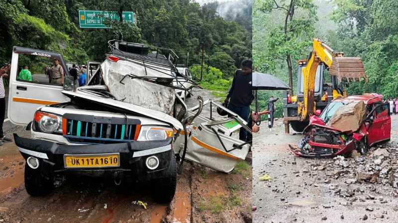 उत्तराखंड: कोटद्वार-दुगड्डा मार्ग पर मैक्स सवारी गाड़ी पर मलबा गिरा, दो की मौत, छह घायल