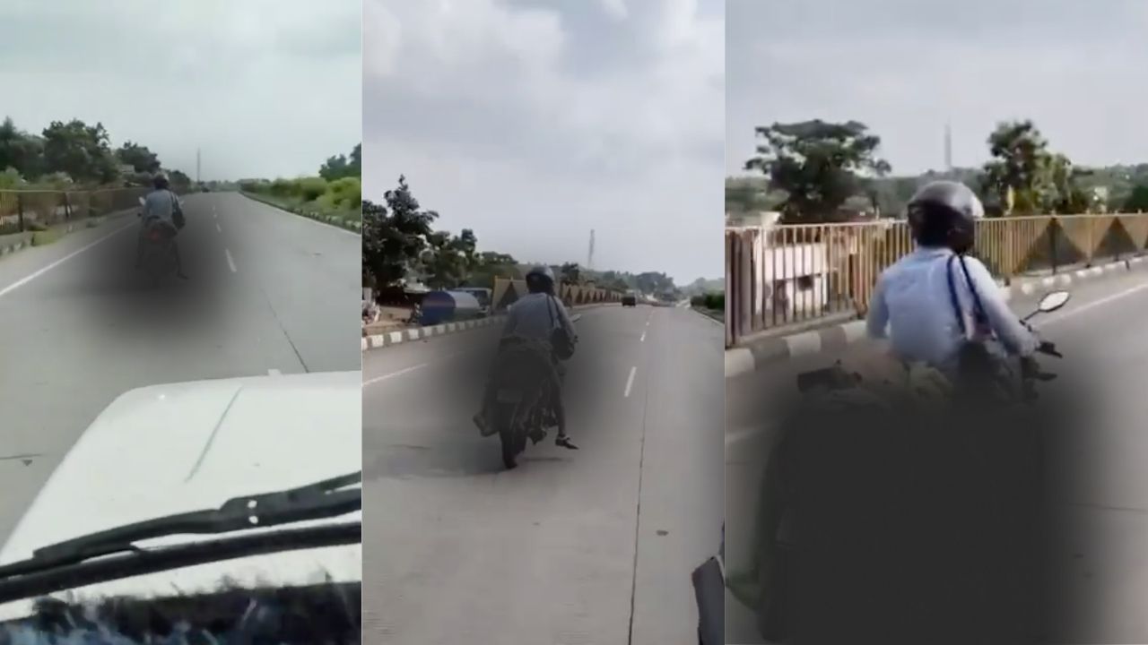 सड़क हादसे में पत्नी की मौत, रोता-बिलखता पति लगाता रहा गुहार, नहीं मिली मदद तो बाईक पर बांधकर ले जाना पड़ा शव, वीडियो हो रहा वायरल