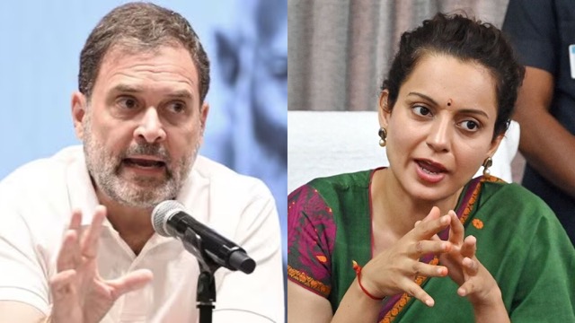 कंगना रनौत ने राहुल गांधी की तस्वीर दिखाकर कसा तंज, कहा- सहानुभूति पाने के लिए ओवरएक्टिंग