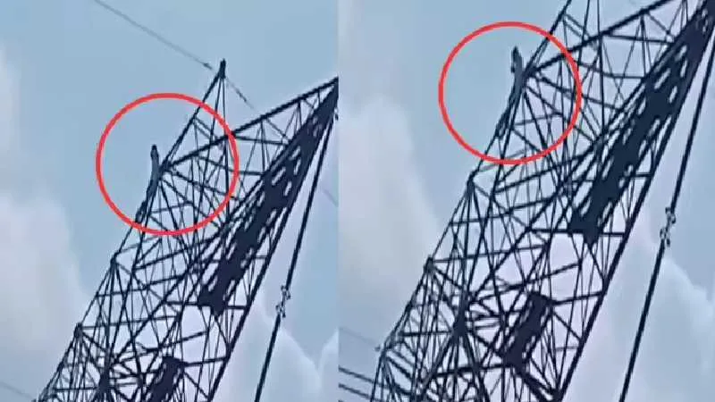 साली के प्यार में पागल जीजा शादी की जिद पर अड़ा, हाई टेंशन लाइन पर चढ़कर किया जमकर हंगामा