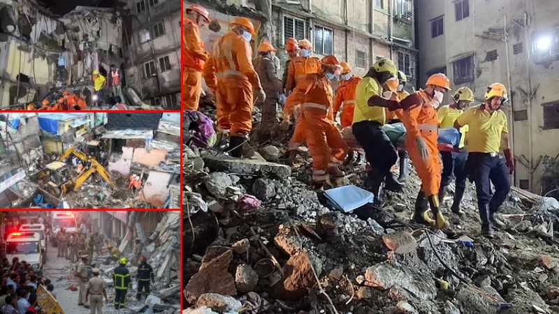 विरार हादसा: इमारत गिरने से मां-बेटी समेत 14 लोगों की मौत, बचाव कार्य जारी