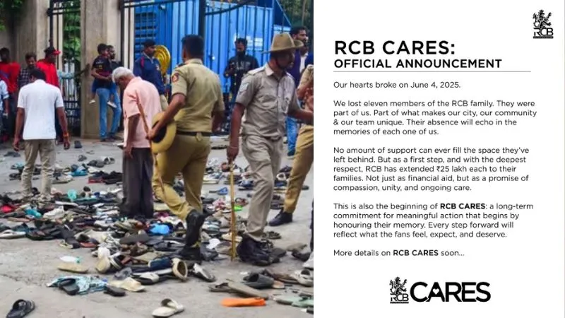 बेंगलुरु भगदड़ में जान गंवाने वालों के लिए आरसीबी ने 25 लाख रूपए के आर्थिक मदद का किया ऐलान