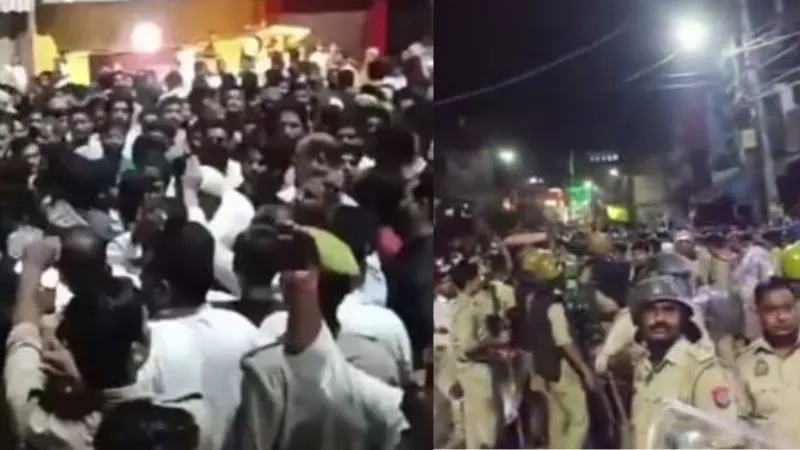 शाहजहांपुर में पैगंबर मोहम्मद पर विवादित टिप्पणी से मचा बवाल... सैंकड़ों मुस्लिमों ने थाने के बाहर अल्लाह-हू-अकबर के नारे लगाए, पुलिस ने खदेड़ा, देखिए VIDEO