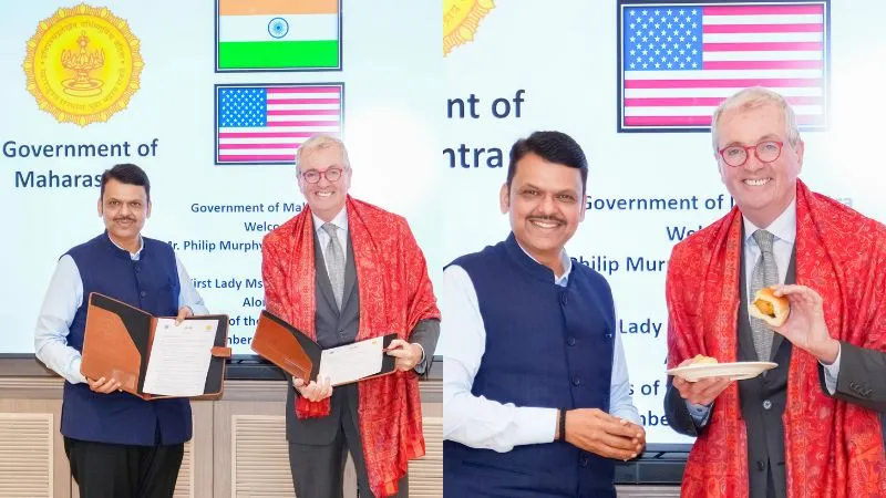 महाराष्ट्र-न्यू जर्सी के बीच 7 क्षेत्रों में सहयोग पर चर्चा, सीएम फडणवीस बोले- 'गवर्नर के साथ वडा पाव का पल'