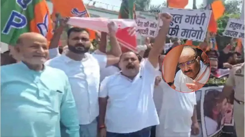 रायबरेली में राहुल गांधी का जबरदस्त विरोध, रोका गया काफिला, सड़क पर बैठे यूपी के मंत्री, वापस जाओ के लगे नारे