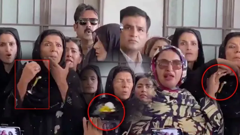 सवाल का नहीं मिला जवाब तो कर दिया पूर्व पाक PM इमरान खान की बहन पर अंडे से हमला, बाल-बाल बचा अलीमा खान का चेहरा, VIDEO वायरल