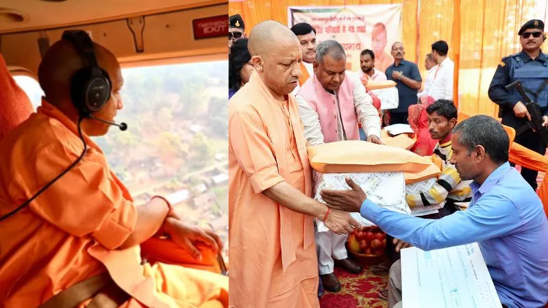 बहराइच नाव हादसा: CM योगी ने की पीड़ित परिवारों से मुलाकात, सहायता राशि के चेक सौंपे