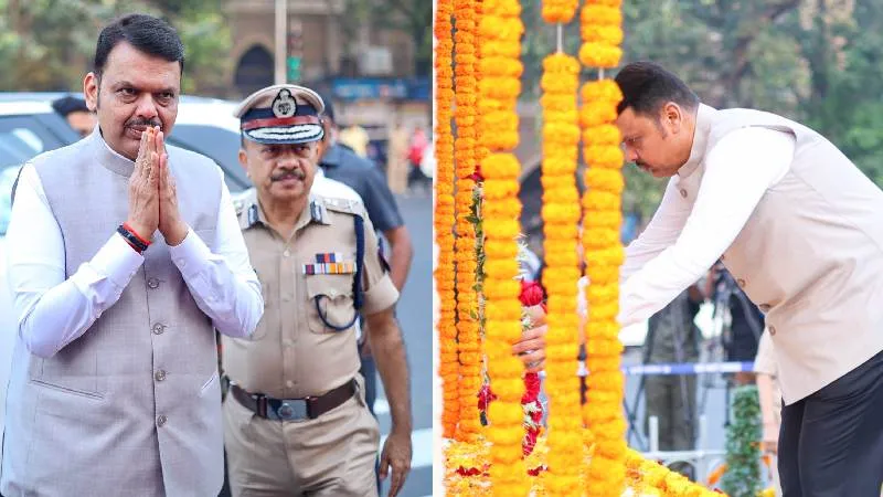 महाराष्ट्र राज्य शहीद स्मृति दिवस, मुख्यमंत्री फडणवीस, एकनाथ शिंदे और नेताओं ने श्रद्धांजलि अर्पित की