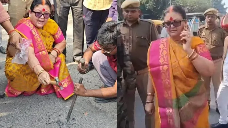 हथौड़ा लेकर गुस्साईं BJP मेयर… दो दिन पहले बनी सड़क का हाल देखकर हुआ पारा हाई, देखें Video