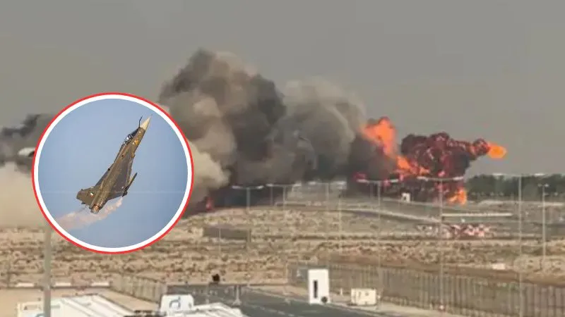 दुबई एयर शो में बड़ा हादसा… तेजस विमान क्रैश, हवा में कलाबाजियां दिखाता हुआ अचानक जमीन में जा गिरा, देखें Video