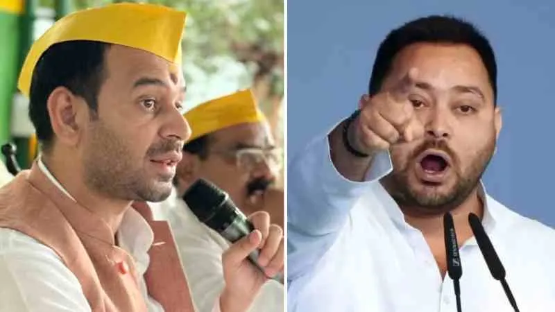 ''तेजस्वी बच्चे हैं, चुनाव के बाद झुनझुना थमा देंगे'', तेजप्रताप यादव का तीखा हमला