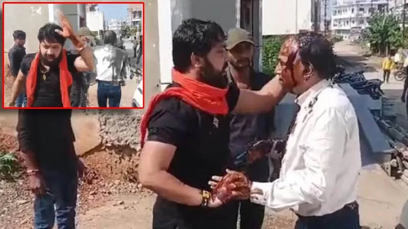 सीधी में बड़ा विवाद: शिवसेना कार्यकर्ताओं ने सिविल सर्जन के चेहरे पर पोती कालिख, वीडियो वायरल