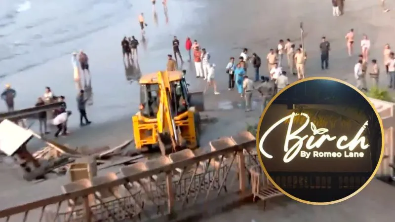 गोवा अग्निकांड: भगोड़े क्लब मालिक की प्रॉपर्टी पर गरजा बुलडोजर, पर्यटकों के सामने जमींदोज किया अवैध हिस्सा