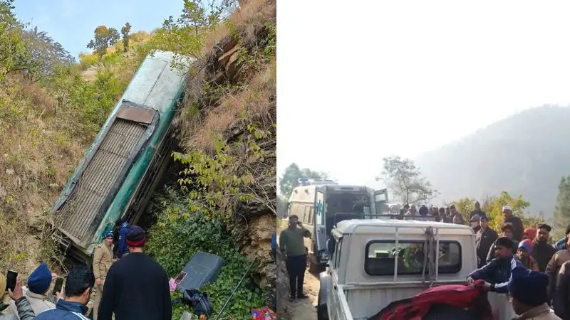 अल्मोड़ा से रामनगर जा रही बस गहरी खाई में गिरी, 7 लोगों की मौत, कई घायल