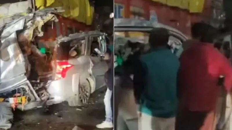 ऋषिकेश-हरिद्वार मार्ग पर भीषण सड़क हादसा, तेज रफ्तार कार ट्रक से टकराई, चार युवकों की मौत