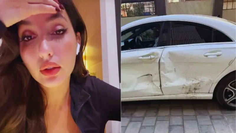 नोरा फतेही की कार का हुआ एक्सीडेंट, सिर में आई चोट, एक्ट्रेस ने VIDEO शेयर कर बताई कैसी है हालात