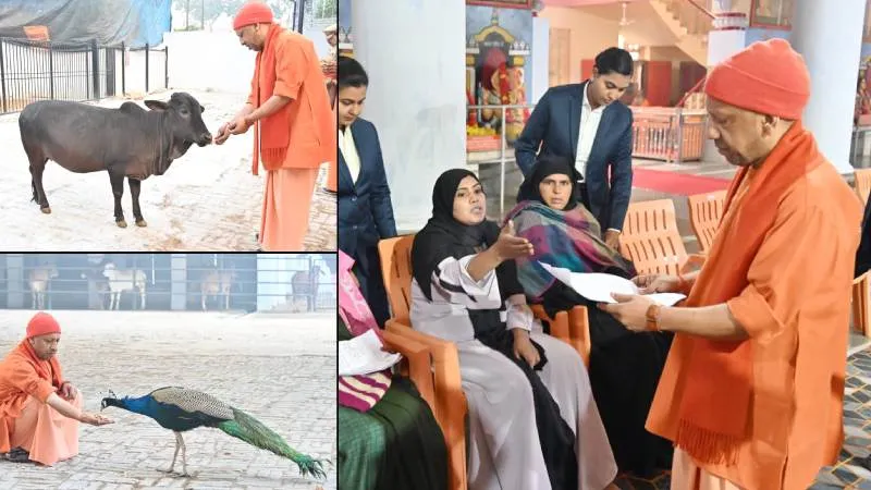 गोरखपुर : जनता दर्शन में सीएम योगी ने 200 लोगों की समस्याएँ सुनीं, बोले-घबराइए मत, हर समस्या का होगा समाधान