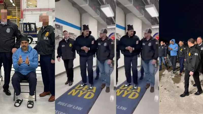 हाथ में हथकड़ी, लंगड़ाते पैर, 3,300 KM का सफर...निकोलस मादुरो को अमेरिका लाया गया, सामने आया पहला VIDEO