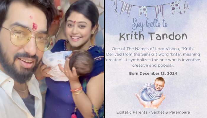 सचेत-परंपरा टंडन ने बेटे का नाम रखा ‘कृत’, बताया नाम का क्या है अर्थ