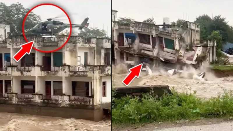 खतरे में थी 22 CRPF जवानों की जान… Army ने बिल्डिंग पर उतार दिया हेलिकॉप्टर फिर जो हुआ!
