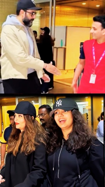 पैप्स को देख खिलखिलाई आराध्या ने लूटी सारी महफ़िल, ऐश्वर्या-अभिषेक का दिखा स्वैग